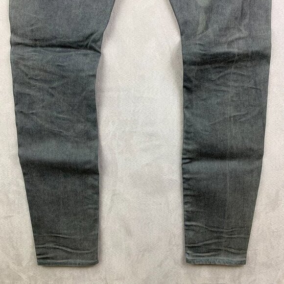 G Star Raw Womens Pants 28 Gray Blue Waxed Jeans 3301 Low Skinny Glitter 28x29 - Picture 12 of 13